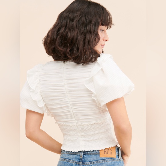 ASTR ITZYANA PUFF SLEEVE SMOCKED TOP ❤️NWT IN STORES❤️ - Picture 2 of 4